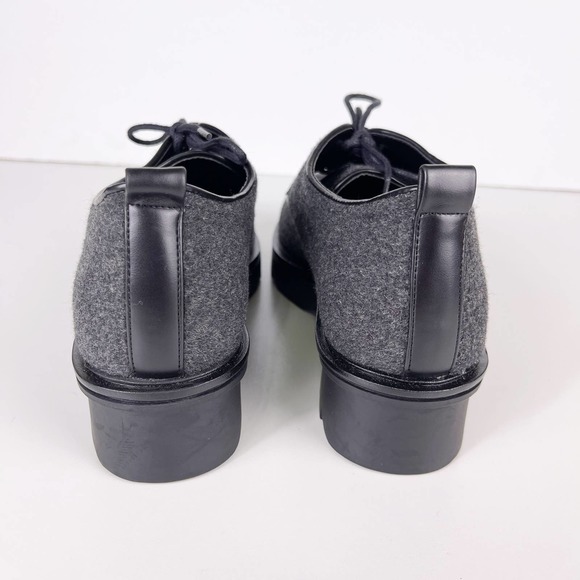 Zara ZRF Wool Felt Blushers With Tracked Soles Lugged Lace Up Oxfords EU 40 US 9 - Picture 4 of 8